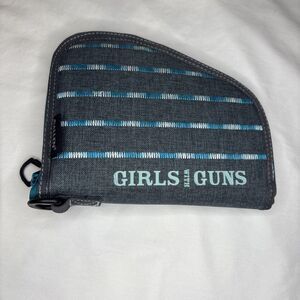 Allen Girls Guns Handgun Zippered Pistol Soft Case Gray Turquoise New